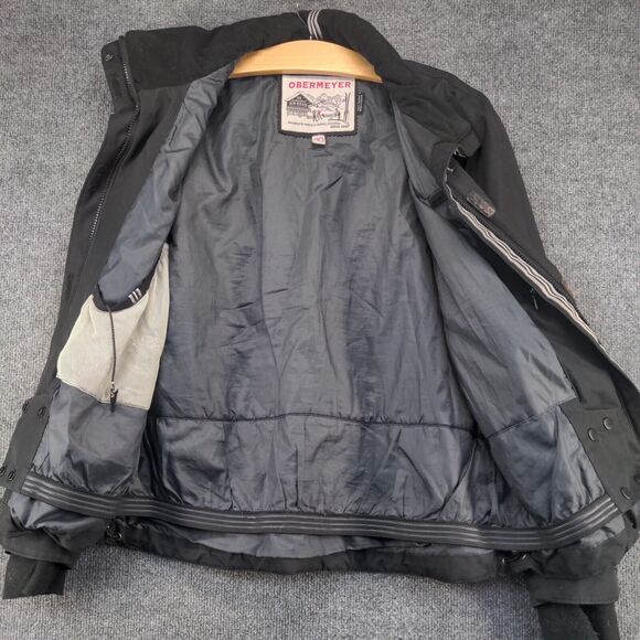 Obermeyer Women's Full Zip Thermore Insulated Ski Jacket Black Size 10 Winter - Picture 6 of 16